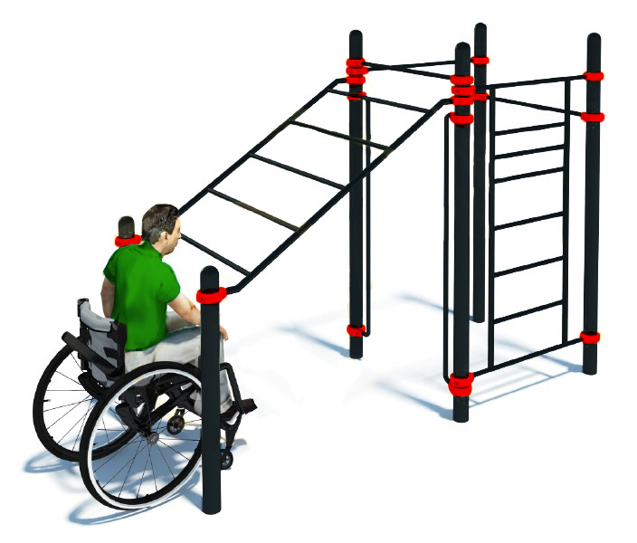 картинка W-7.02 Комплекс для инвалидов-колясочников MINI от производителя реабилитационного оборудования и ЛФК